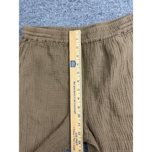 Rails Agnes Pull-on Pant Women's M Canteen 100% Cotton Gauze Wide Leg Raw Hem - Picture 4 of 13